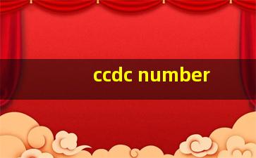 ccdc number